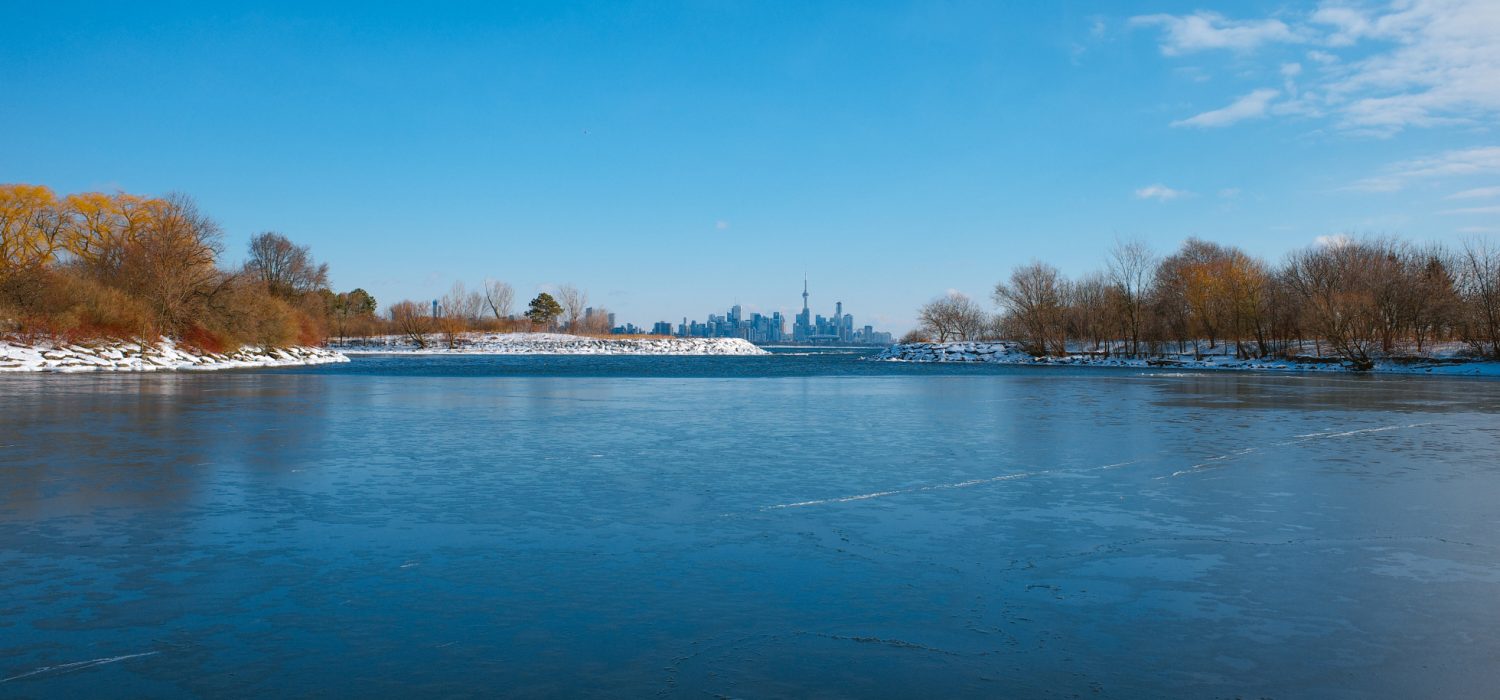 Toronto skyline and waterfront view from Humber Bay Park West